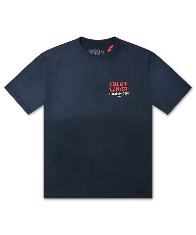 Market Studios Call My Lawyer Tee - Washed Blue