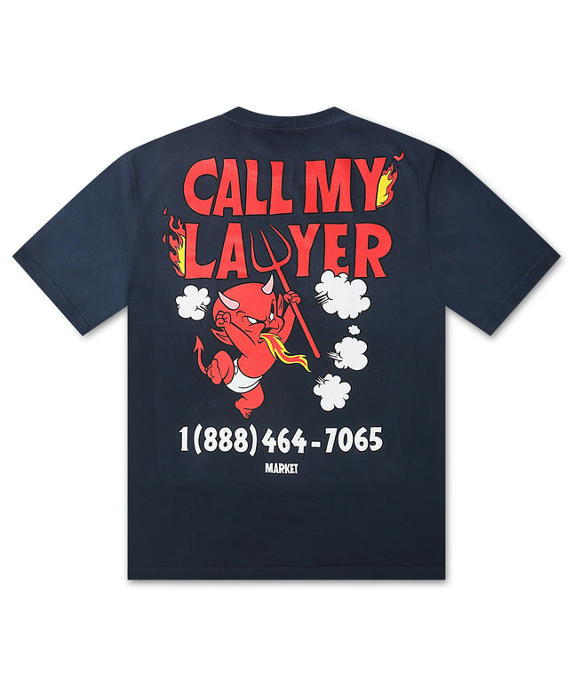 Market Studios Call My Lawyer Tee - Washed Blue