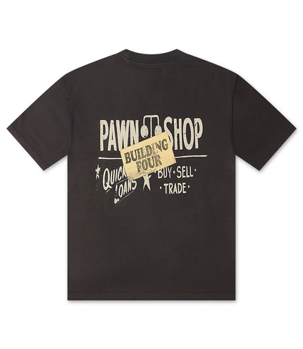 BLDG4 Heavy Knit Tee - Charcoal Art
