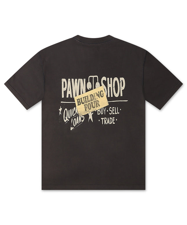 BLDG4 Heavy Knit Tee - Charcoal Art