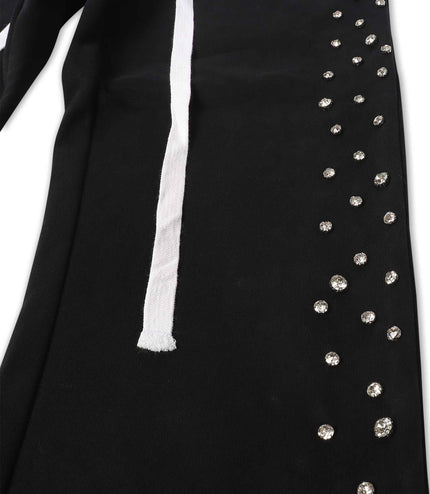 Embellish Ice Lounge Rhinestone Sweatpants - Black