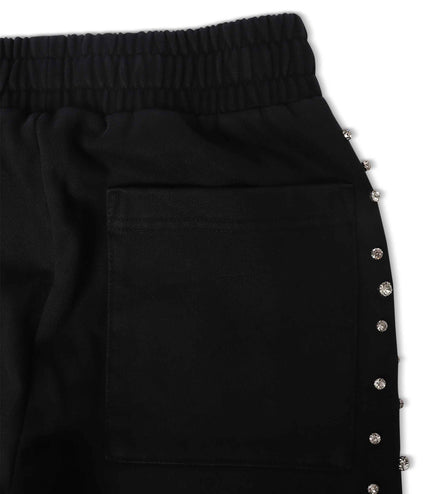 Embellish Ice Lounge Rhinestone Sweatpants - Black