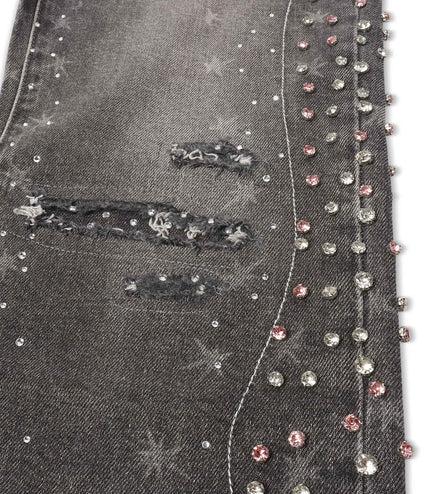Embellish Elias Rhinestone Jeans - Vintage Wash
