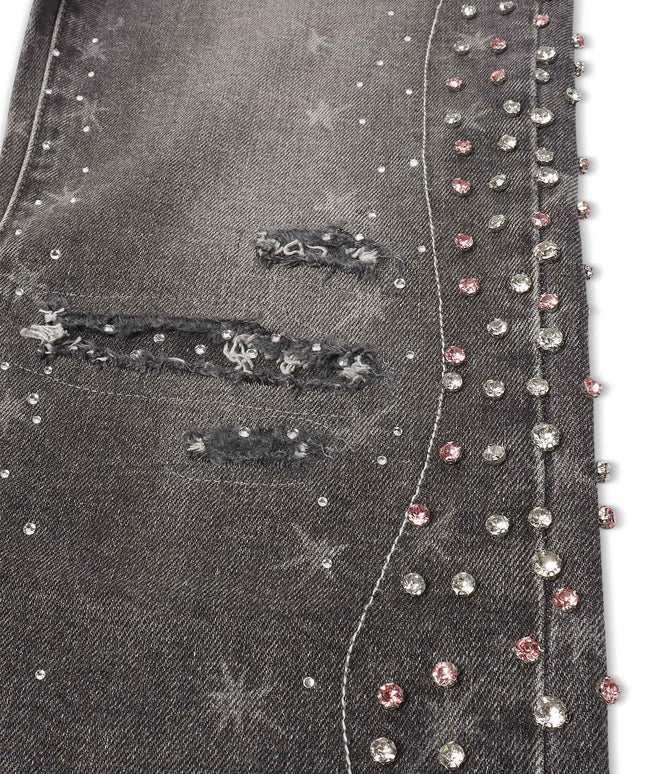 Embellish Elias Rhinestone Jeans - Vintage Wash