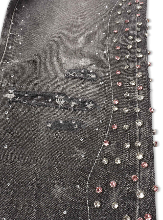 Embellish Elias Rhinestone Jeans - Vintage Wash