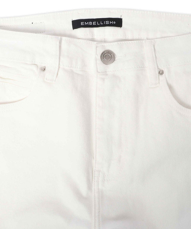 Embellish Onix Rhinestone Jeans - White
