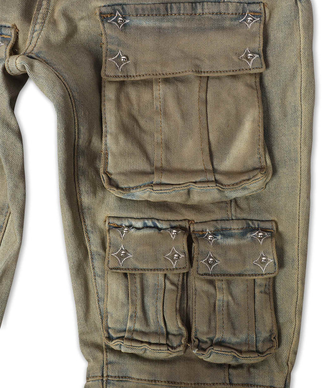 Embellish Canus Cargo Denim - Sand Wash