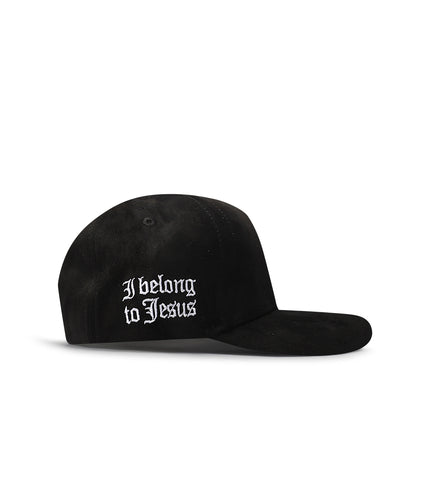 M-49 Reverse LA Belong to Jesus Suede Snapback - Black