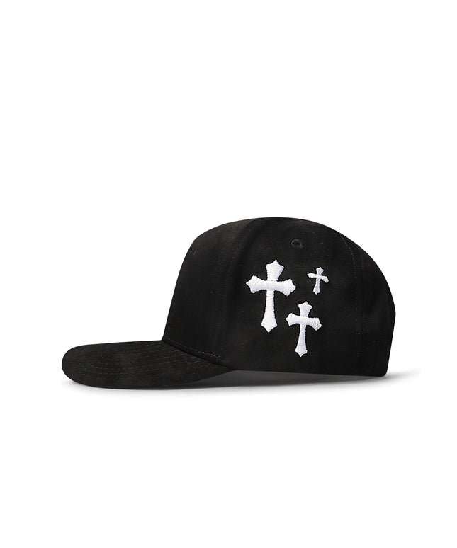 M-49 Reverse LA Belong to Jesus Suede Snapback - Black