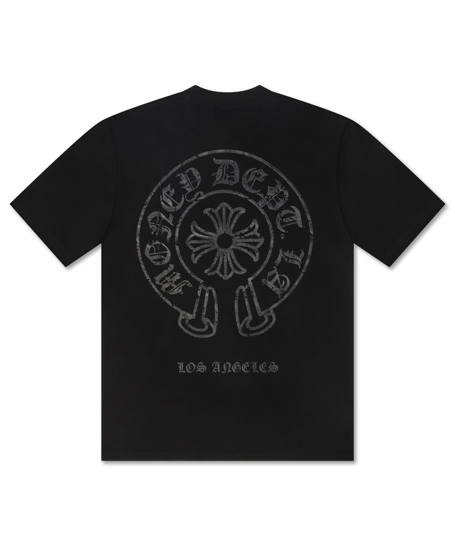 Money Dept. Vintage Old English Tee - Black/Black