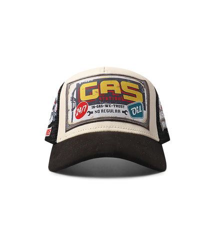 GasNYC Full Station Trucker Hat - White/Black