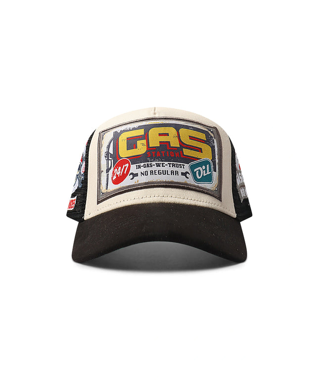 GasNYC Full Station Trucker Hat - White/Black