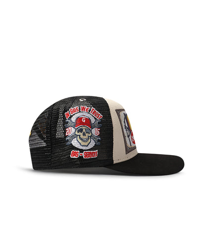 GasNYC Full Station Trucker Hat - White/Black