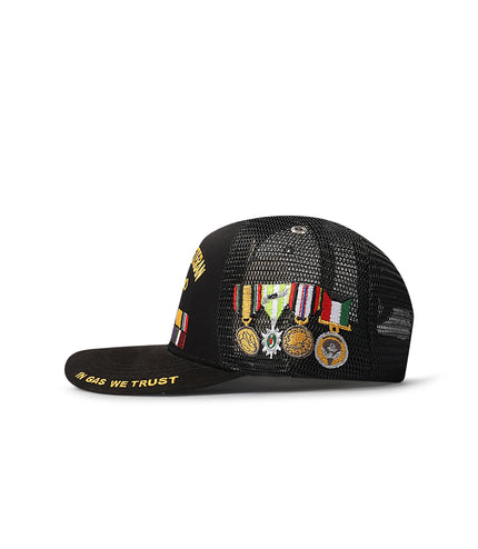 GasNYC Smoking Veteran Trucker Hat - Black