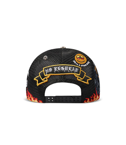 GasNYC Snakeskin Honor The Gas Trucker Hat - Black