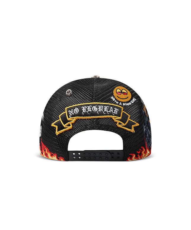 GasNYC Snakeskin Honor The Gas Trucker Hat - Black