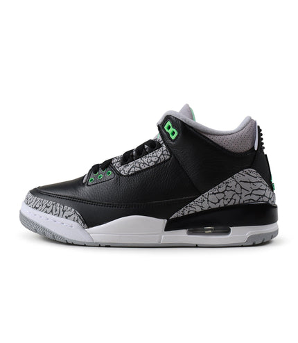 AIR JORDAN MENS 3 RETRO - GREEN GLOW AIR JORDAN