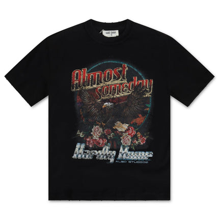 ALMOST SOMEDAY HARDLY HOME TEE - VINTAGE BLACK ALMOST SOMEDAY