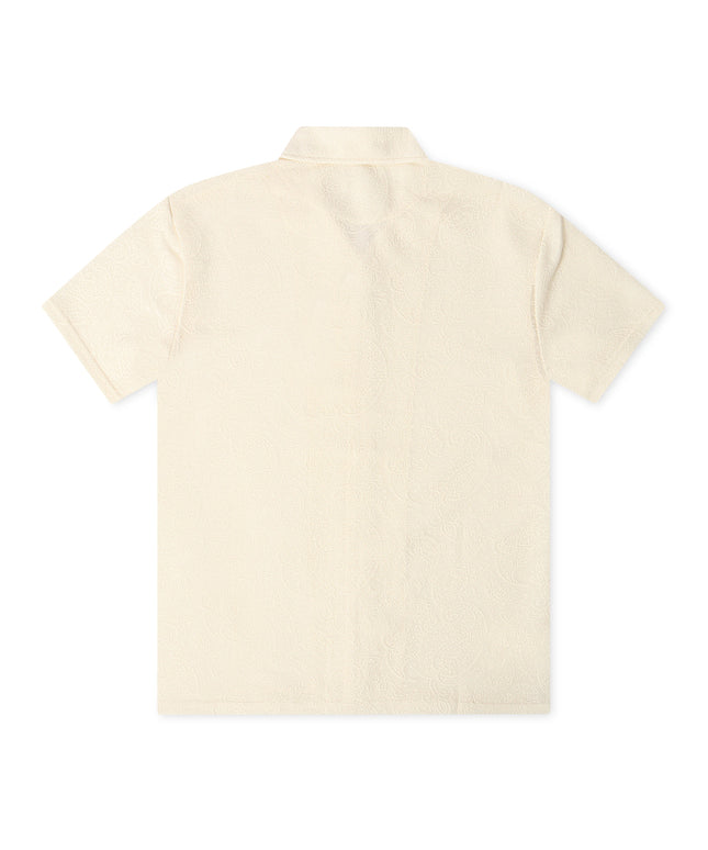 Denim Exchange Crochet Textured Button Up Shirt - Ivory