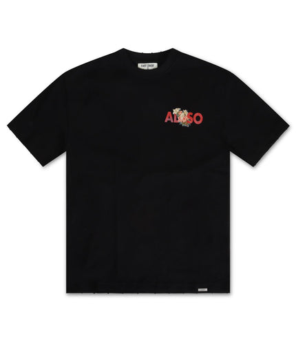 ALMOST SOMEDAY POSTCARD TEE - BLACK ALMOST SOMEDAY