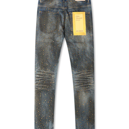 79th Element Gold Rhinestone in Blue | Denim Exchange