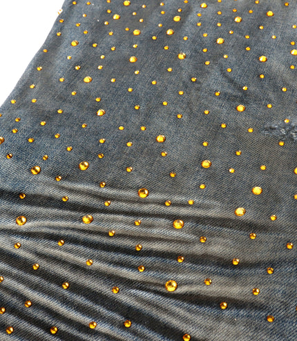 79th Element Gold Rhinestone Denim - Blue