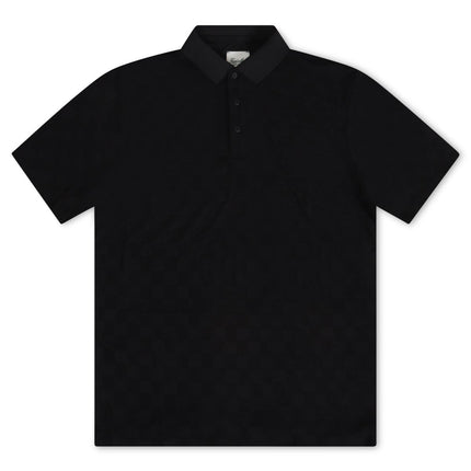 KUWALLA JACQUARD POLO - BLACK KUWALLA