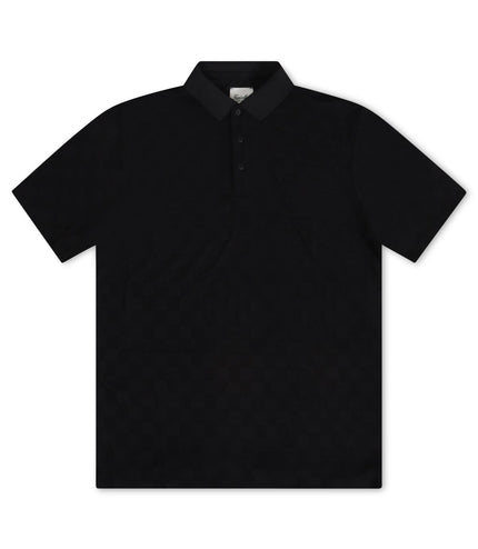 KUWALLA JACQUARD POLO - BLACK KUWALLA