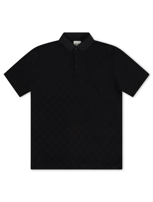 KUWALLA JACQUARD POLO - BLACK KUWALLA