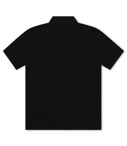 KUWALLA JACQUARD POLO - BLACK KUWALLA