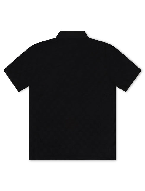 KUWALLA JACQUARD POLO - BLACK KUWALLA