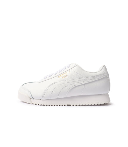 Puma Big Kids Roma Basic - White/Gold
