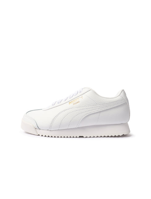 Puma Big Kids Roma Basic - White/Gold
