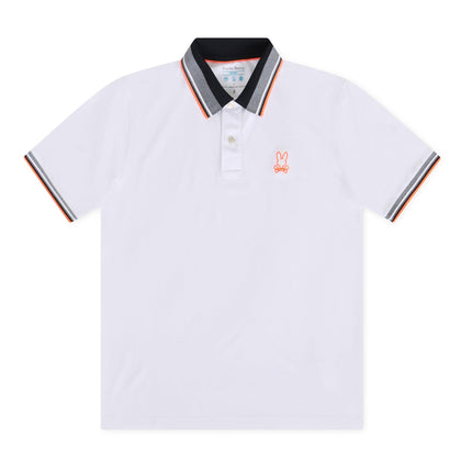 PSYCHO BUNNY PORTLAND SPORT POLO - WHITE PSYCHO BUNNY