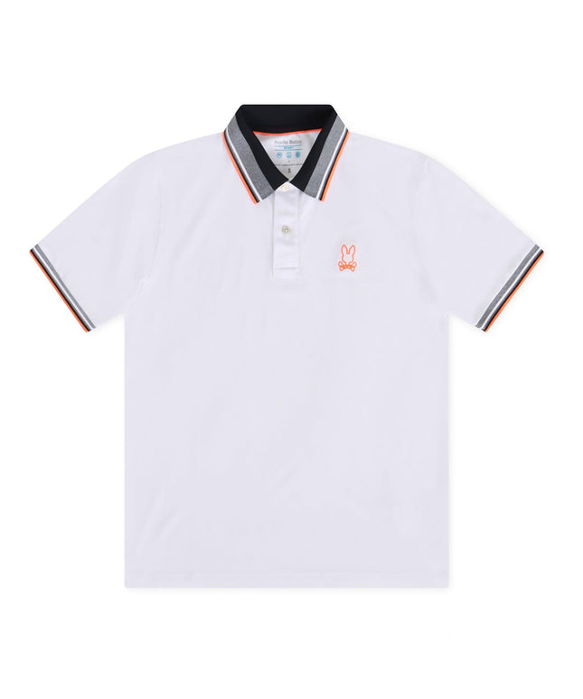 PSYCHO BUNNY PORTLAND SPORT POLO - WHITE PSYCHO BUNNY
