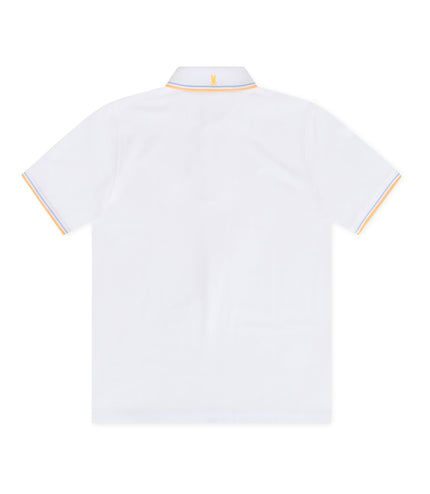 PSYCHO BUNNY WASTERLO PIQUE POLO - WHITE PSYCHO BUNNY