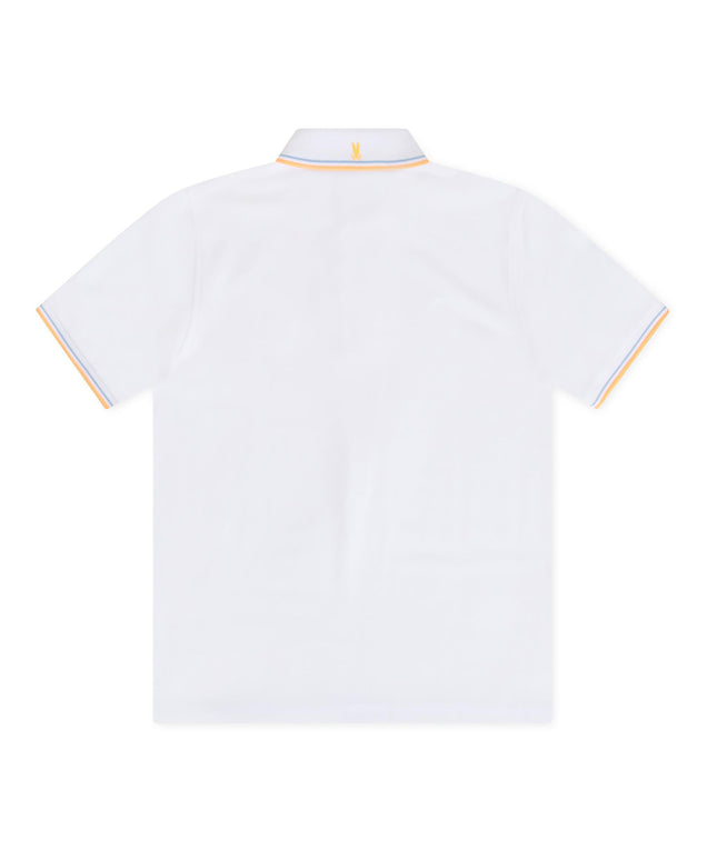 PSYCHO BUNNY WASTERLO PIQUE POLO - WHITE PSYCHO BUNNY