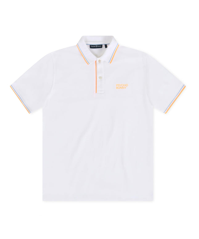 PSYCHO BUNNY WASTERLO PIQUE POLO - WHITE PSYCHO BUNNY