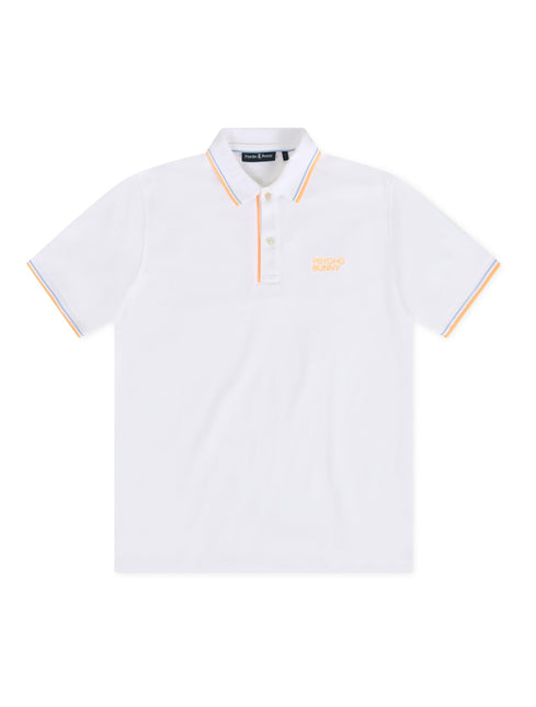 PSYCHO BUNNY WASTERLO PIQUE POLO - WHITE PSYCHO BUNNY