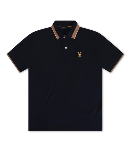 PSYCHO BUNNY QUEENSBURY PIQUE POLO - NAVY PSYCHO BUNNY