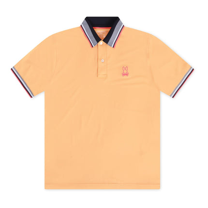 PSYCHO BUNNY PORTLAND SPORT MESH POLO - MOCK ORANGE PSYCHO BUNNY