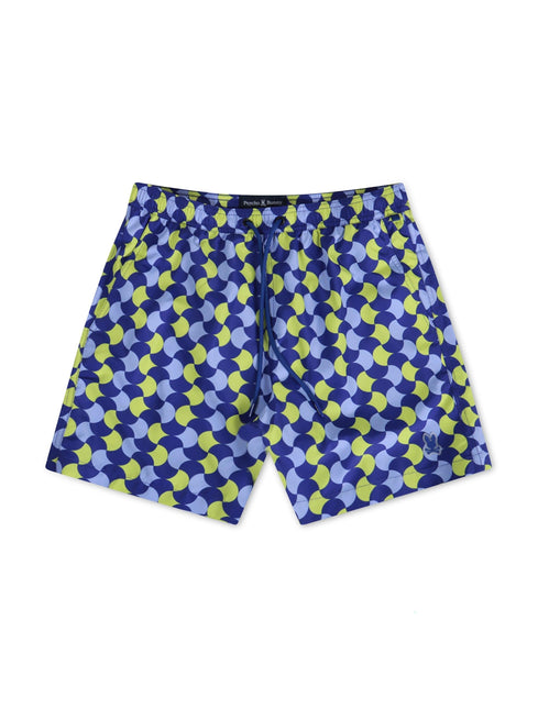 PSYCHO BUNNY MENS COLCHESTER SWIM TRUNK - ROYAL PSYCHO BUNNY