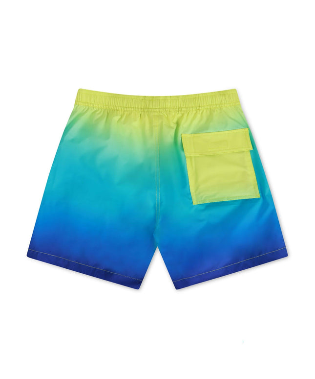 PSYCHO BUNNY MENS MALTA OMBRE COLOR CHANGING SWIM TRUNK - WILD LIME PSYCHO BUNNY