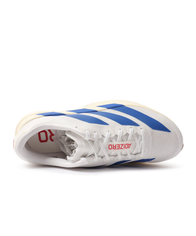 Adidas Mens Adizero Evo Shoes - White/Royal Blue