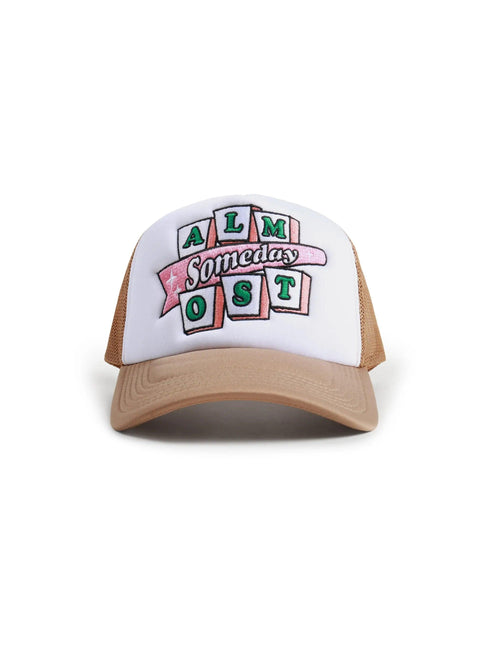 ALMOST SOMEDAY RETRO TRUCKER HAT - BROWN ALMOST SOMEDAY