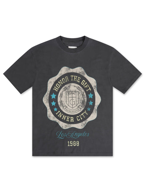 HONOR THE GIFT SEAL LOGO TEE - BLACK HONOR THE GIFT