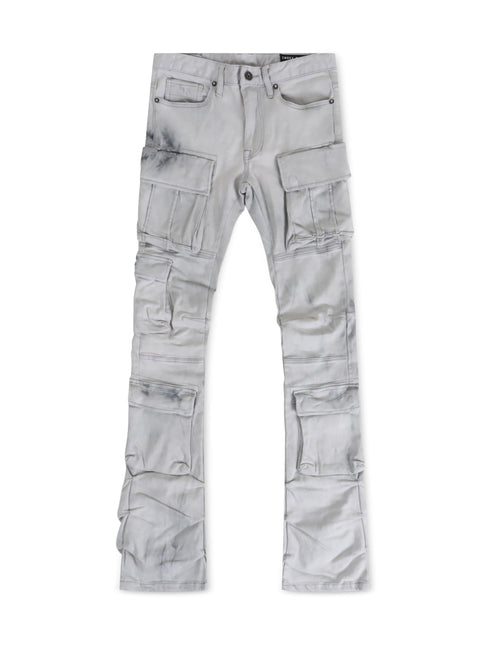 SMOKE RISE UTILITY MULTI CARGO PANTS -  SUNSET GREY SMOKE RISE