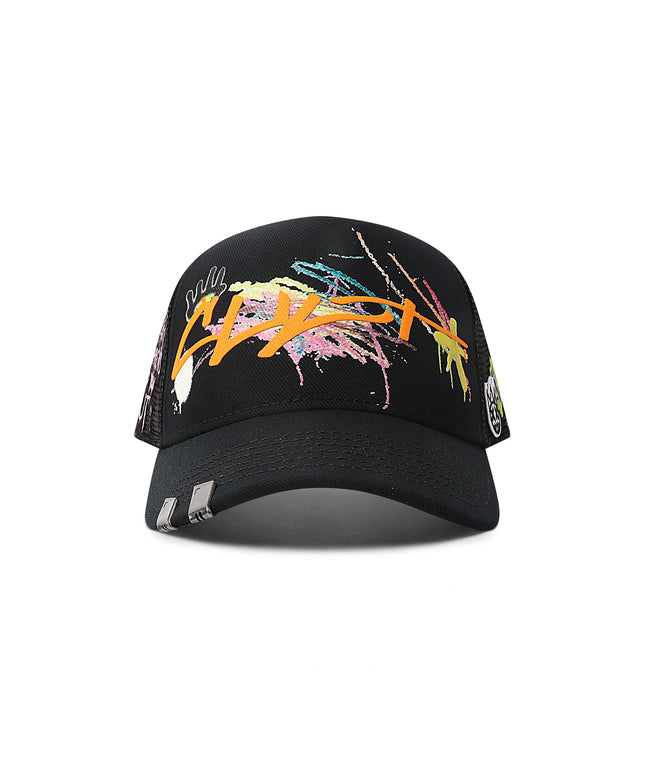 Cult Of Individuality Graffiti Trucker Hat - Black