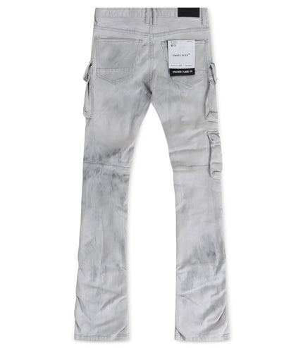 SMOKE RISE UTILITY MULTI CARGO PANTS -  SUNSET GREY SMOKE RISE