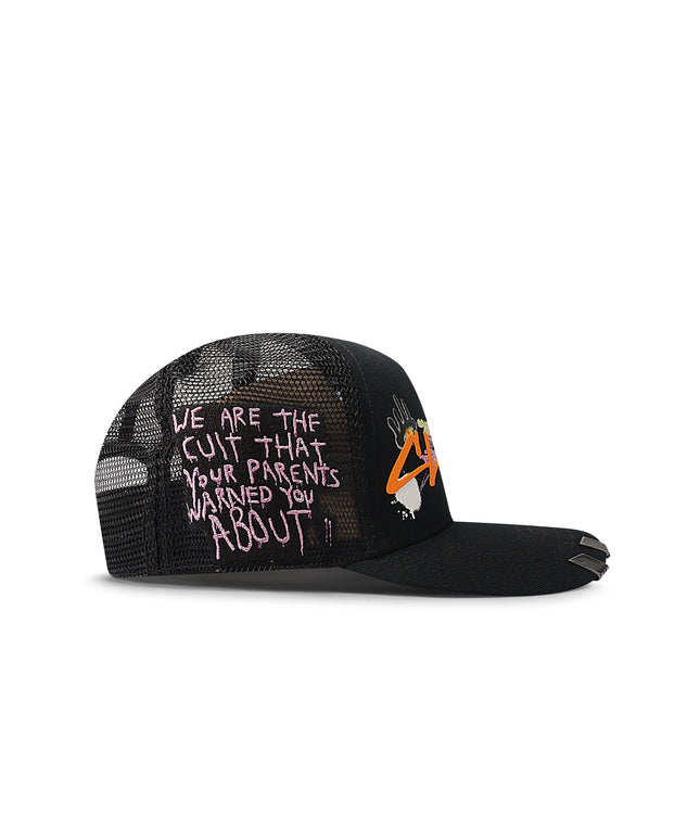 Cult Of Individuality Graffiti Trucker Hat - Black